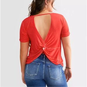White Crow Coral Open-Back Knot Tee